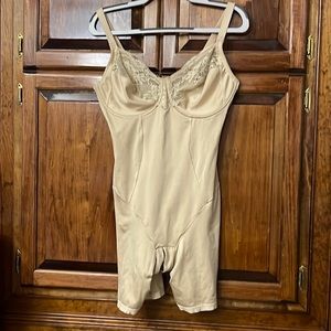 Nude/Tan Shapewear with Built in Shorts and Lace Accents